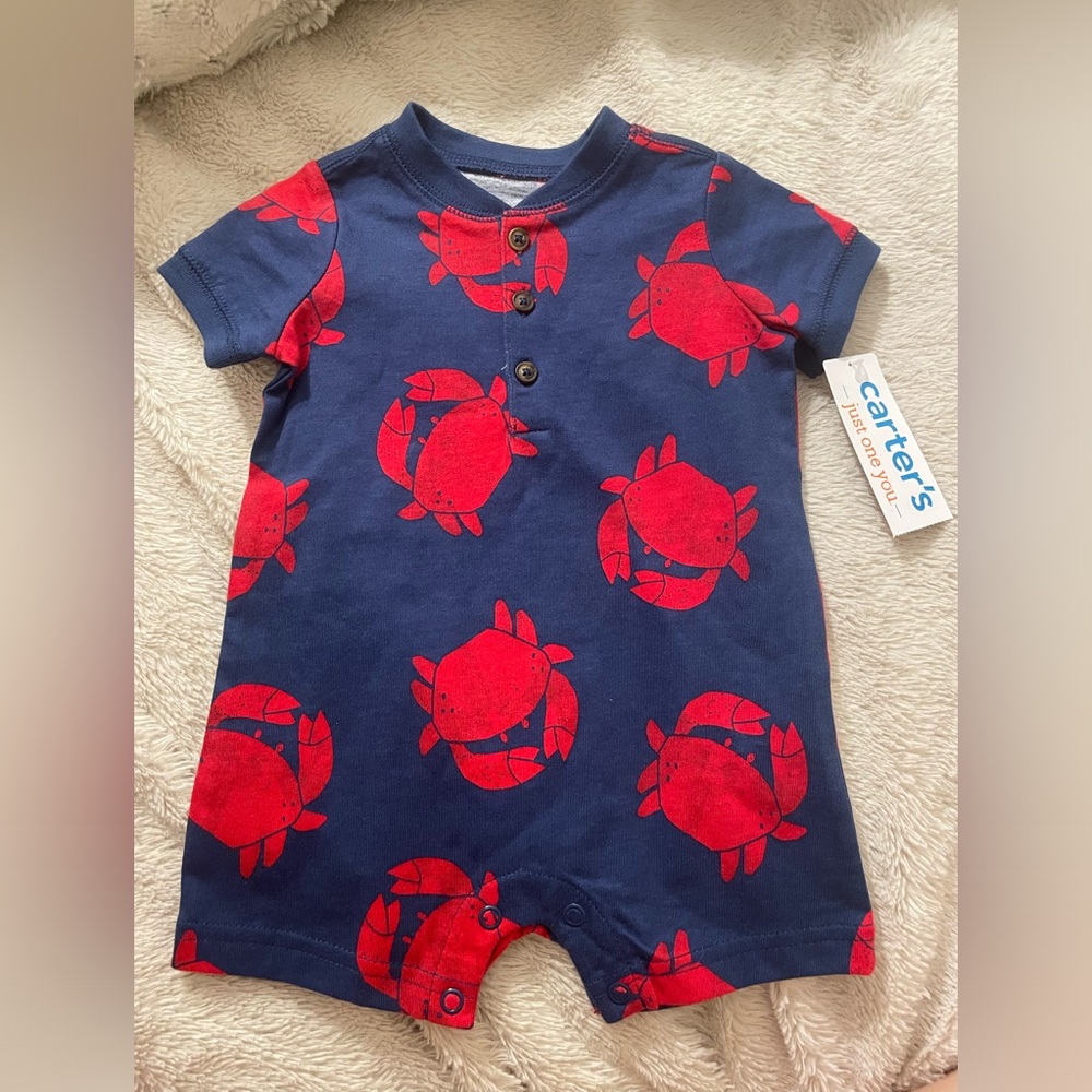 NWT Carter’s Crab Outfit Romper